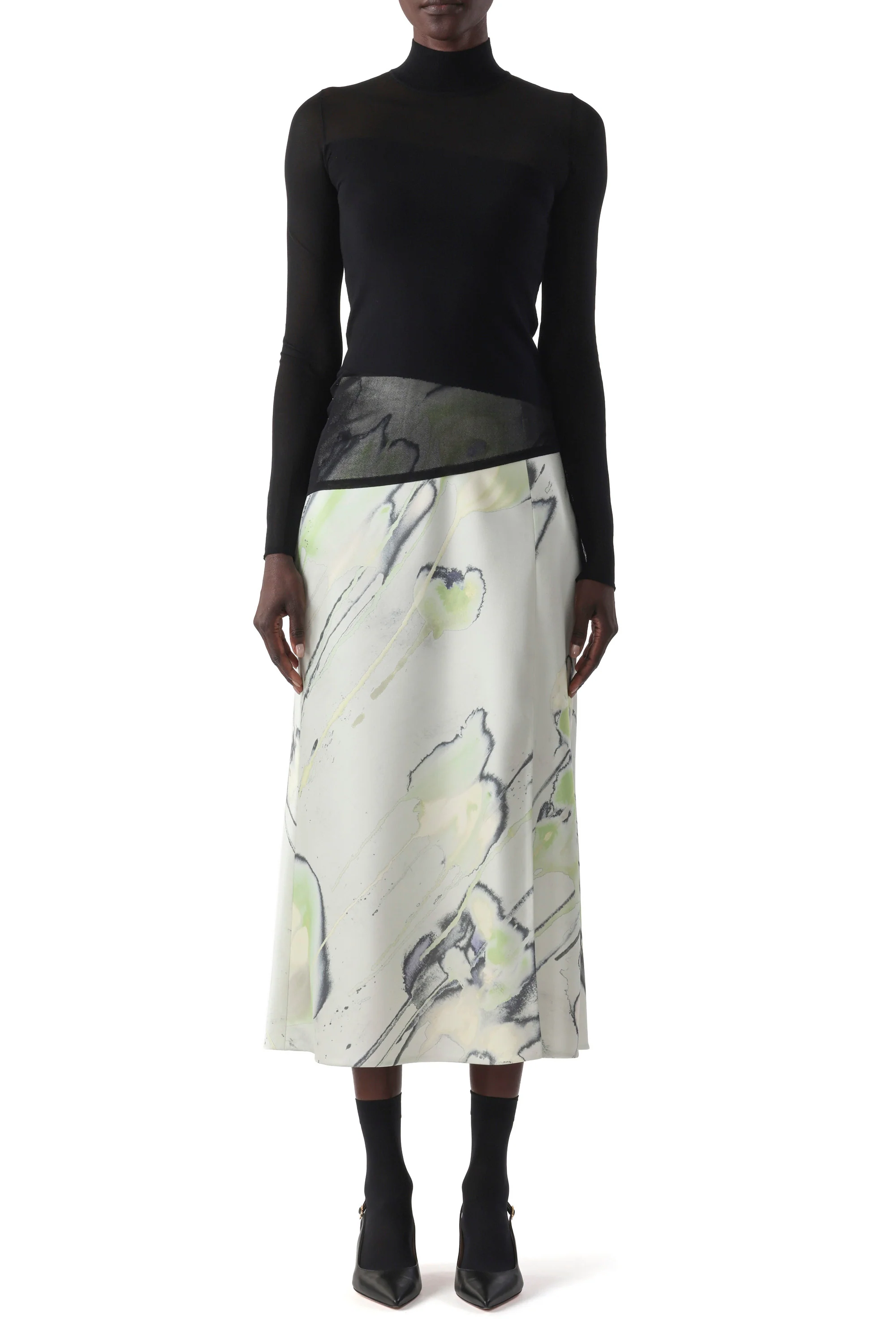 SHEER COMBO MERINO KNIT TURTLENECK - Image 2