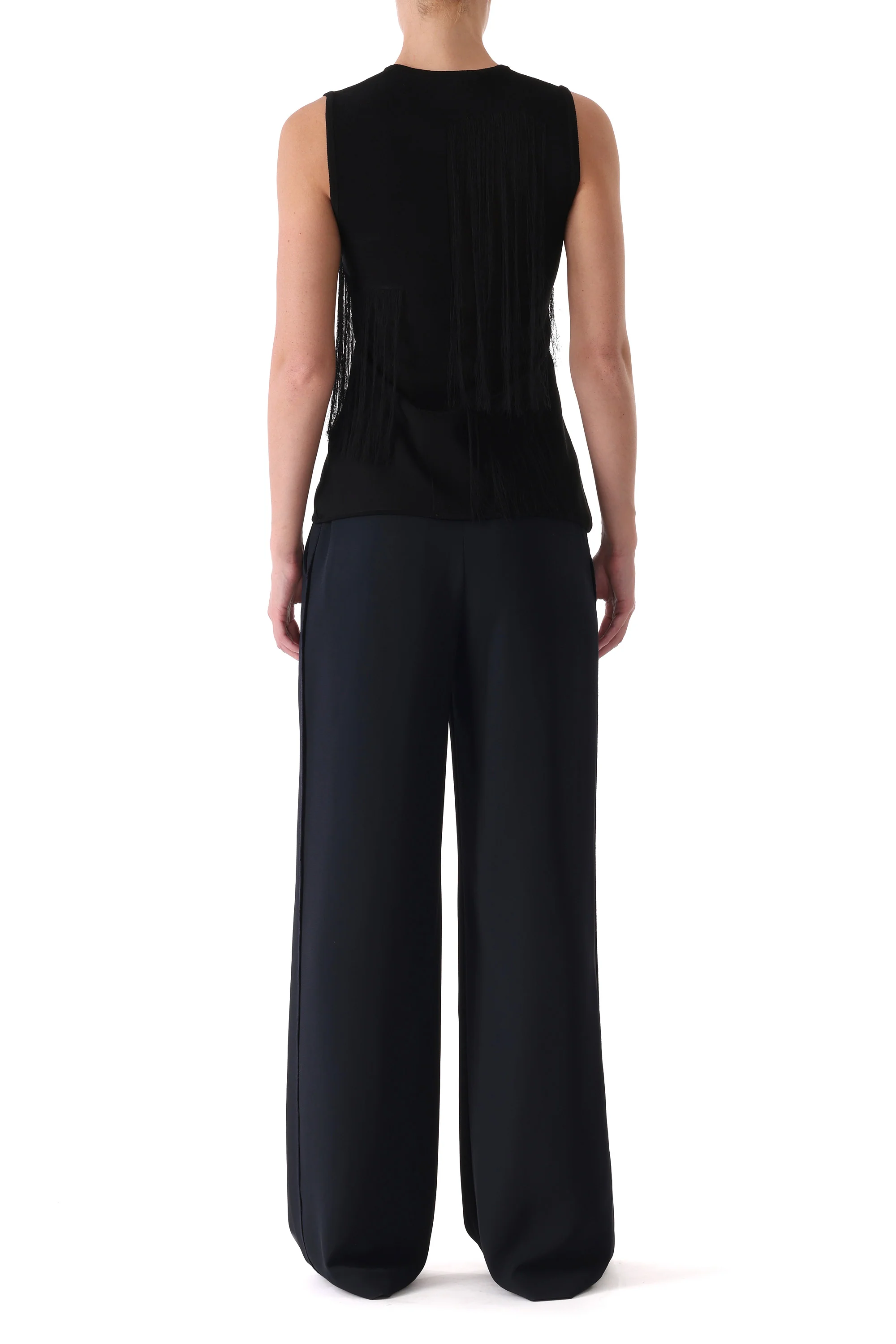 SLEEVELESS FRINGE KNIT TOP - Image 5